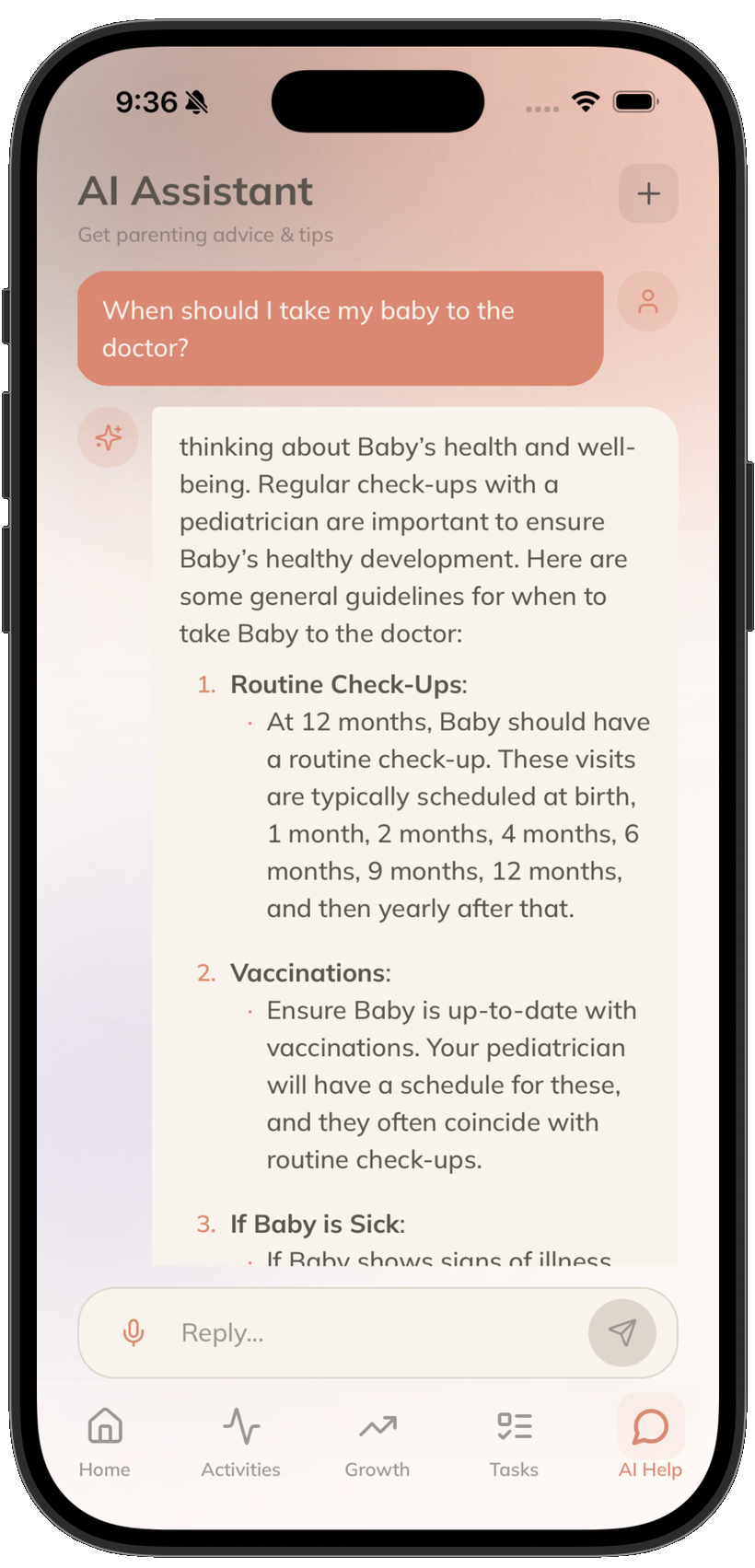 AI chat conversation